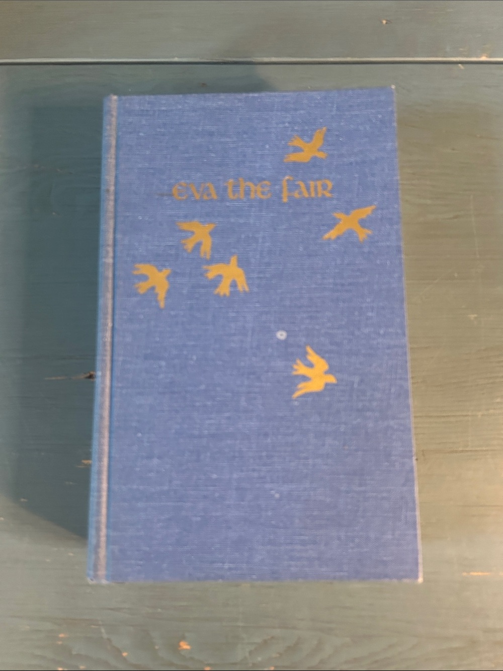 Vintage 1982 Eva the Fair Blue Hardback Decorative Gold Book | EUC